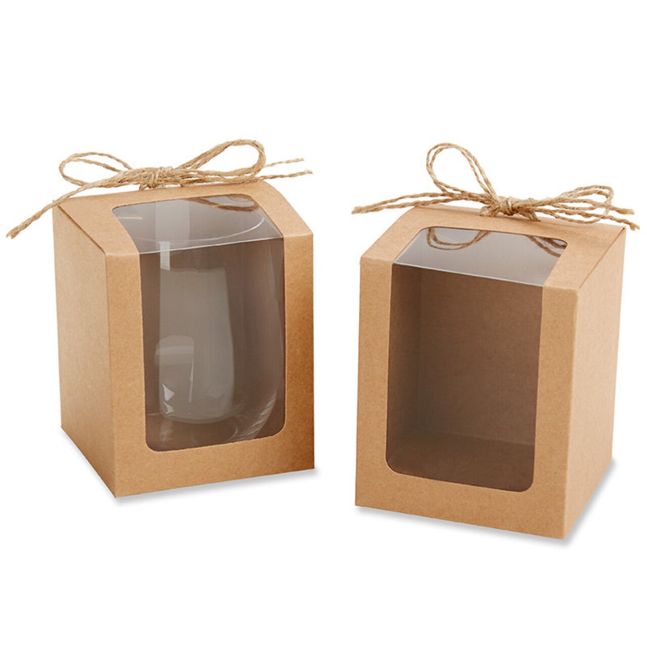 Kraft 9 oz. Glassware Gift Box with Twine (Set of 20)